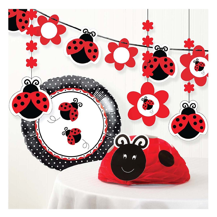 Creative Converting Ladybug Fancy Birthday Party Decor Kit