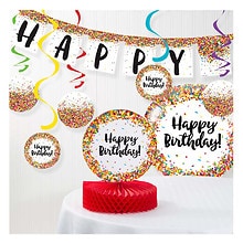 Party Bundle C C SG_B07BQC2WDS_US 48 Creative Converting Sprinkles Birthday Napkins 