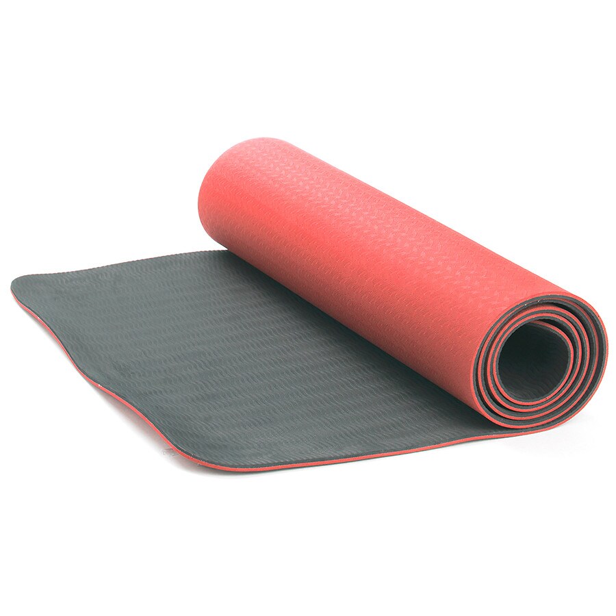 Mind Reader 2 Tone Yoga Mat, Red