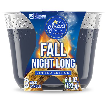 Glade Fall Night Long Candle - 6.8oz