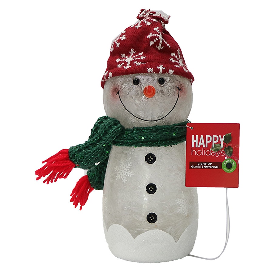 Festive Voice Glass Snowman