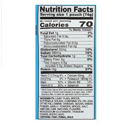 Starkist tuna label