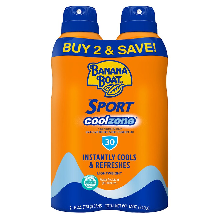 Banana Boat Sport CoolZone Sunscreen Clear Spray