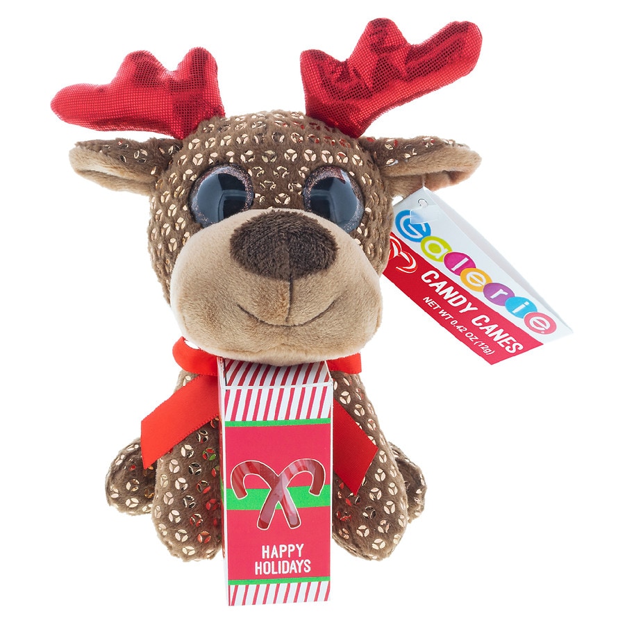 Galerie Brown Sequined Reindeer with Candy Canes