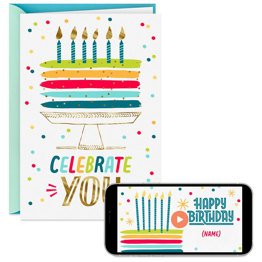 Hallmark Video Greeting Birthday Card (Celebrate You Cake) V20