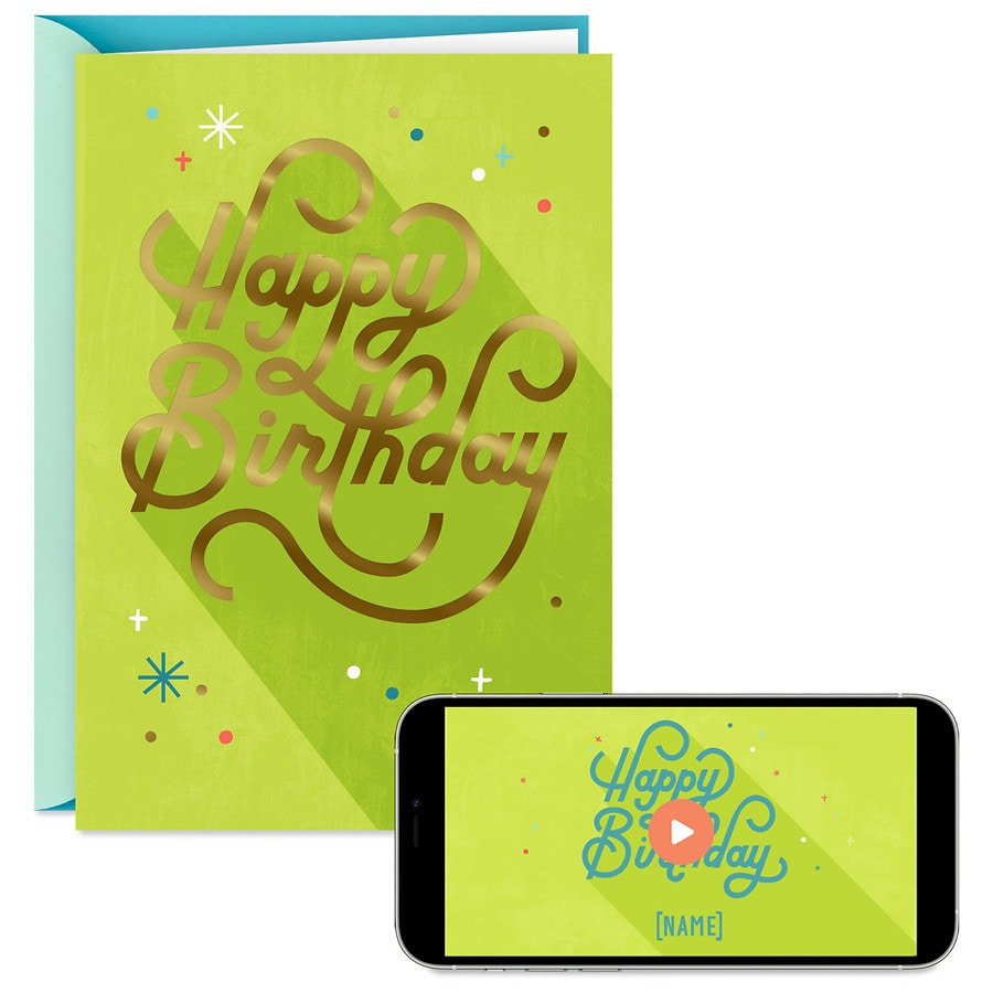 Hallmark Video Greeting Birthday Card (Happy Birthday Script) V21