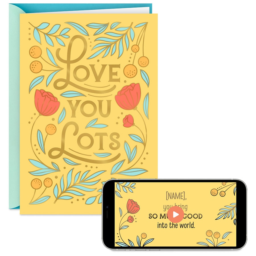 Hallmark Video Greeting Thinking of You Card (Love You Lots) V28