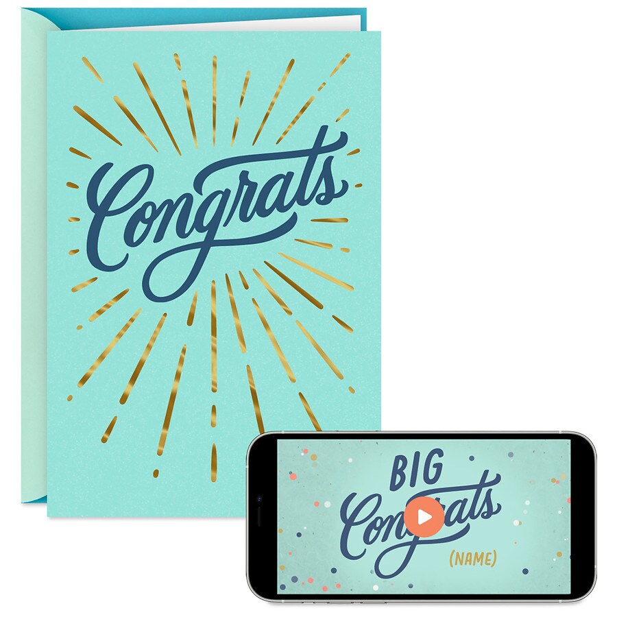 Hallmark Video Greeting Congratulations Card (You Deserve This Moment) V9