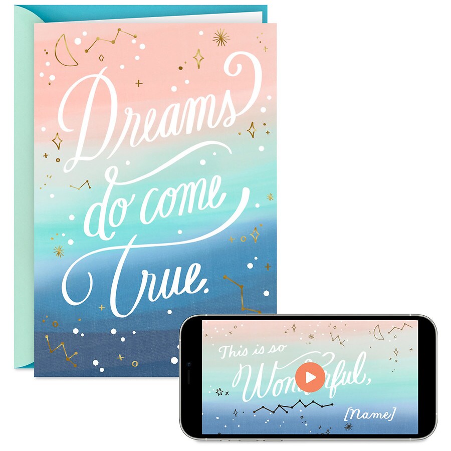 Hallmark Video Greeting Congratulations Card (Dreams Do Come True) V11