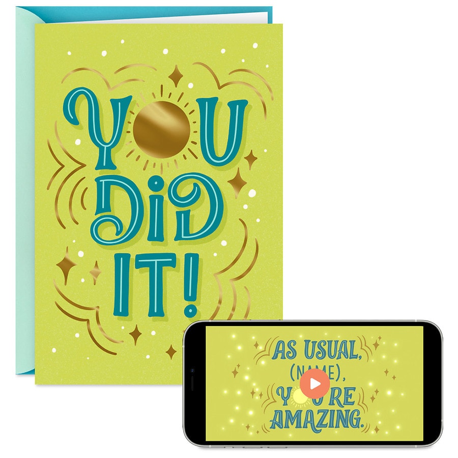 Hallmark Video Greeting Congratulations Card (You Did It) V12