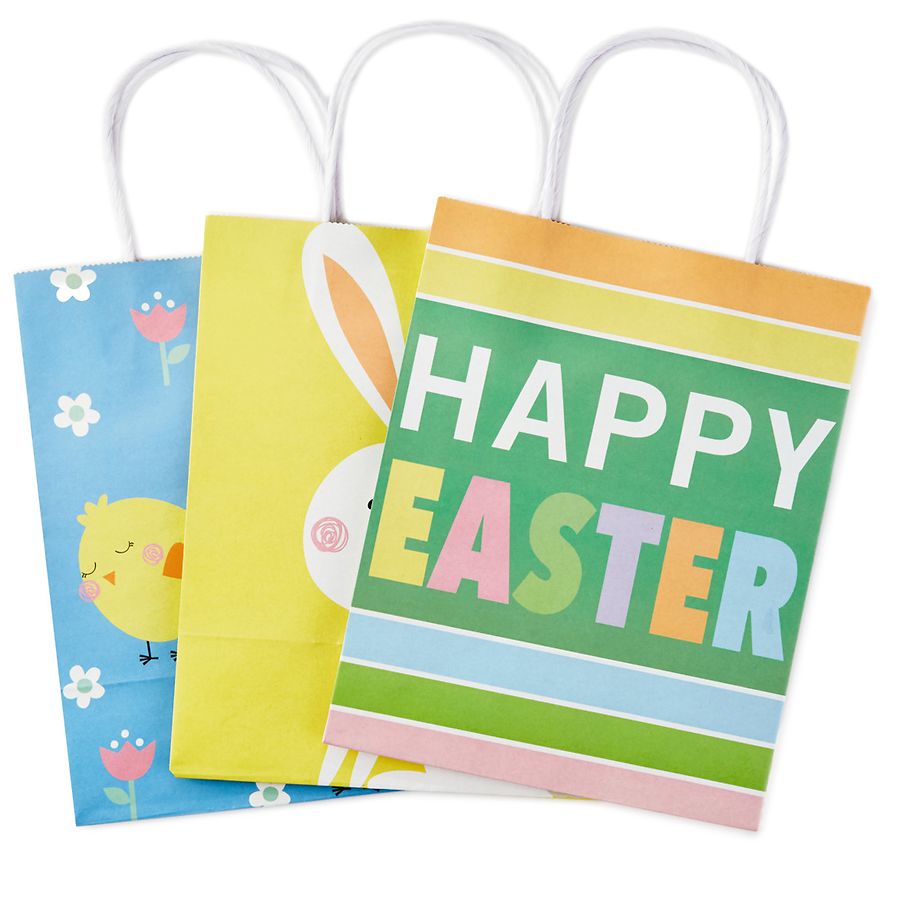 Hallmark Gift Bags Assortment (Bunny, Chicks, "Happy Easter" Stripes)