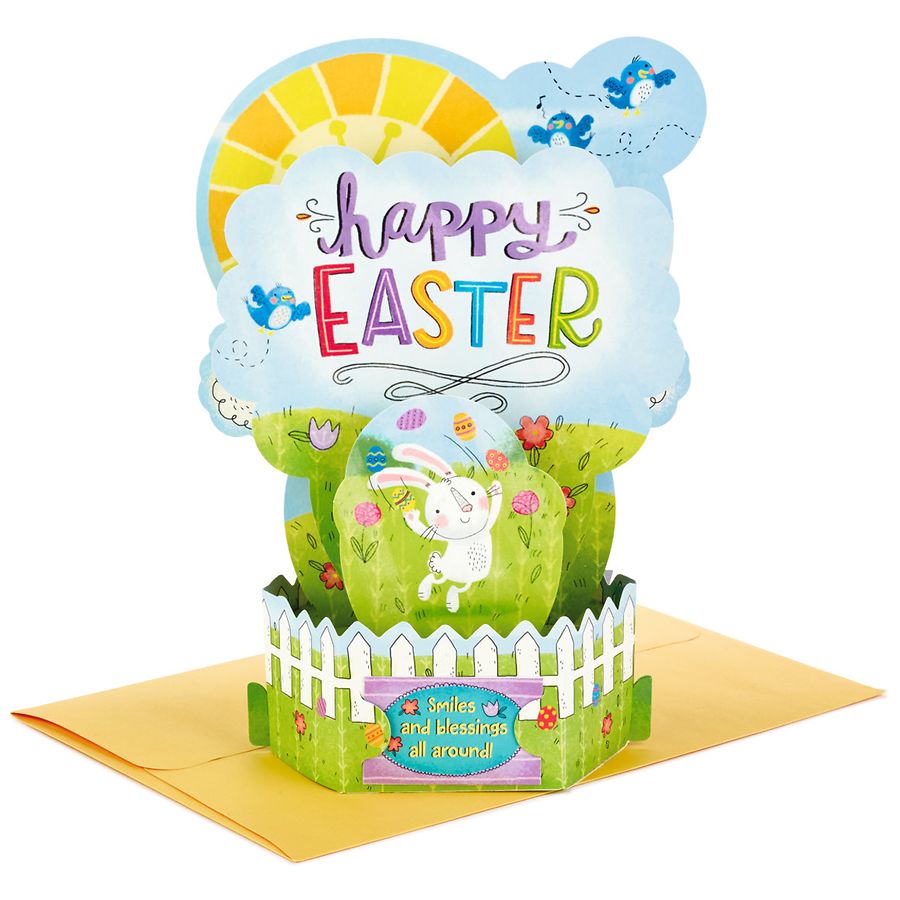 Hallmark Pop Up Easter Card (Displayable Easter Bunny Scene)