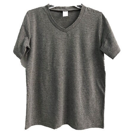 West Loop Womens V-Neck Tee Grey Large