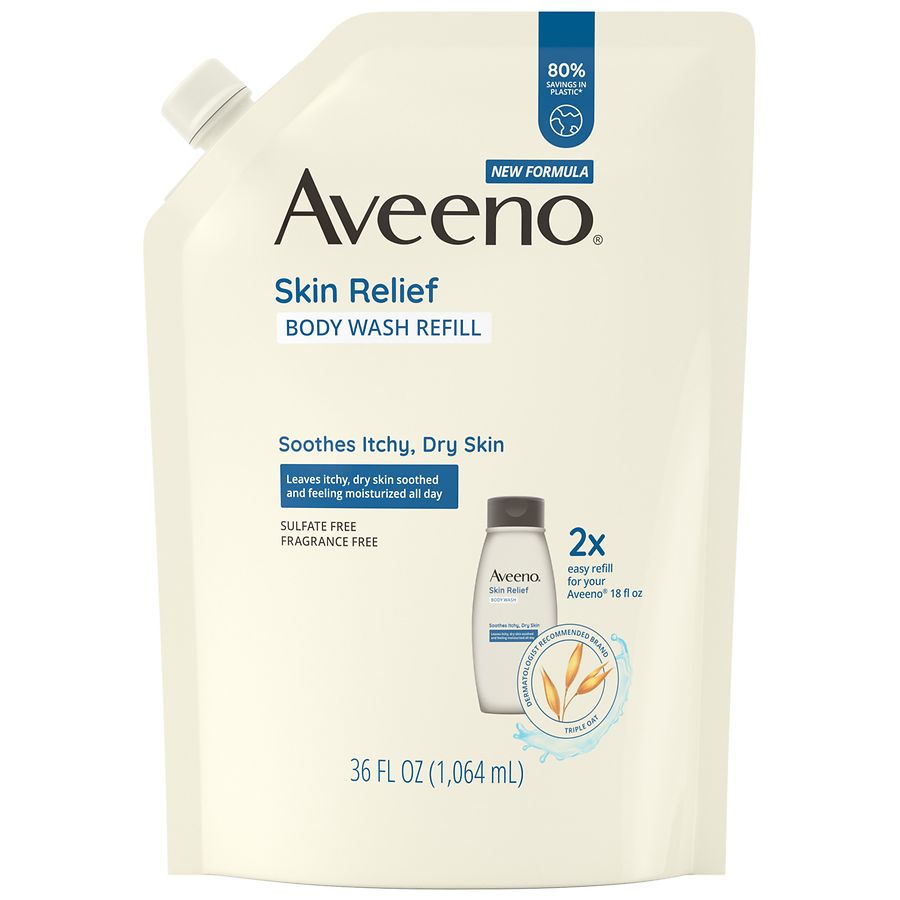 Aveeno Skin Relief Fragrance-Free Body Wash Refill