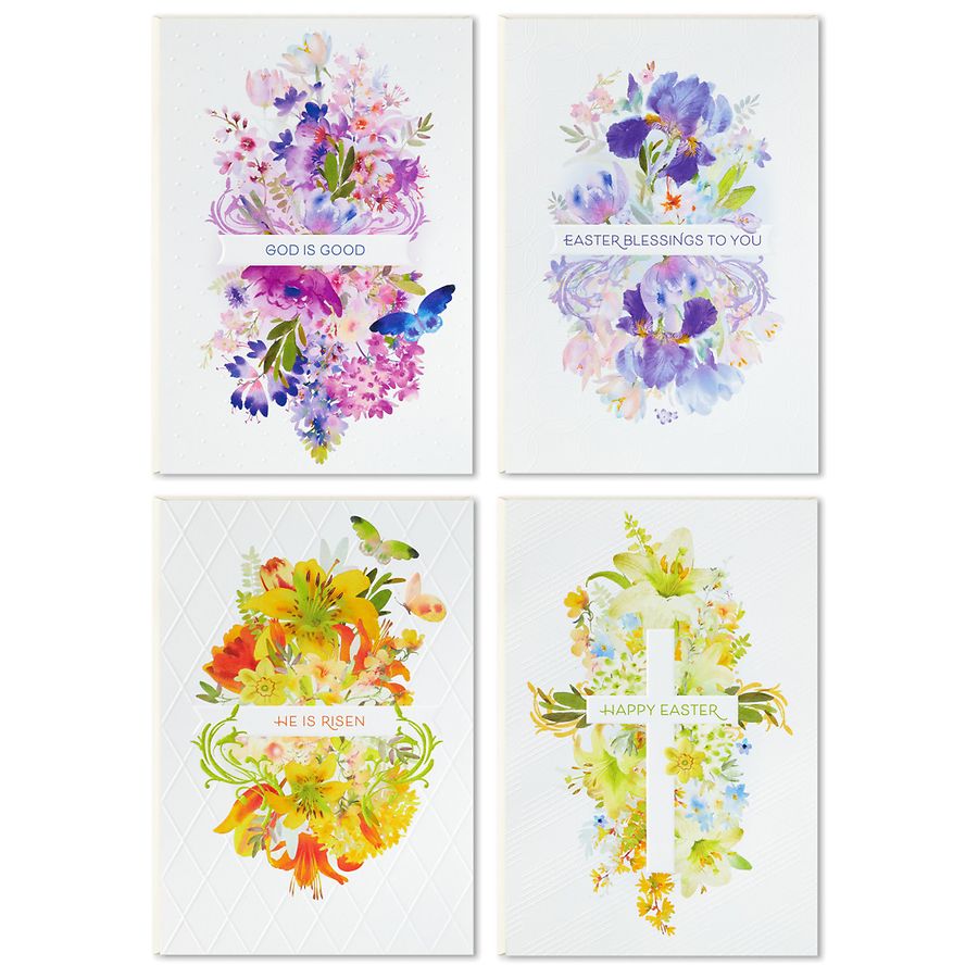 Hallmark Religious Easter Cards Assortment, Painted Flowers