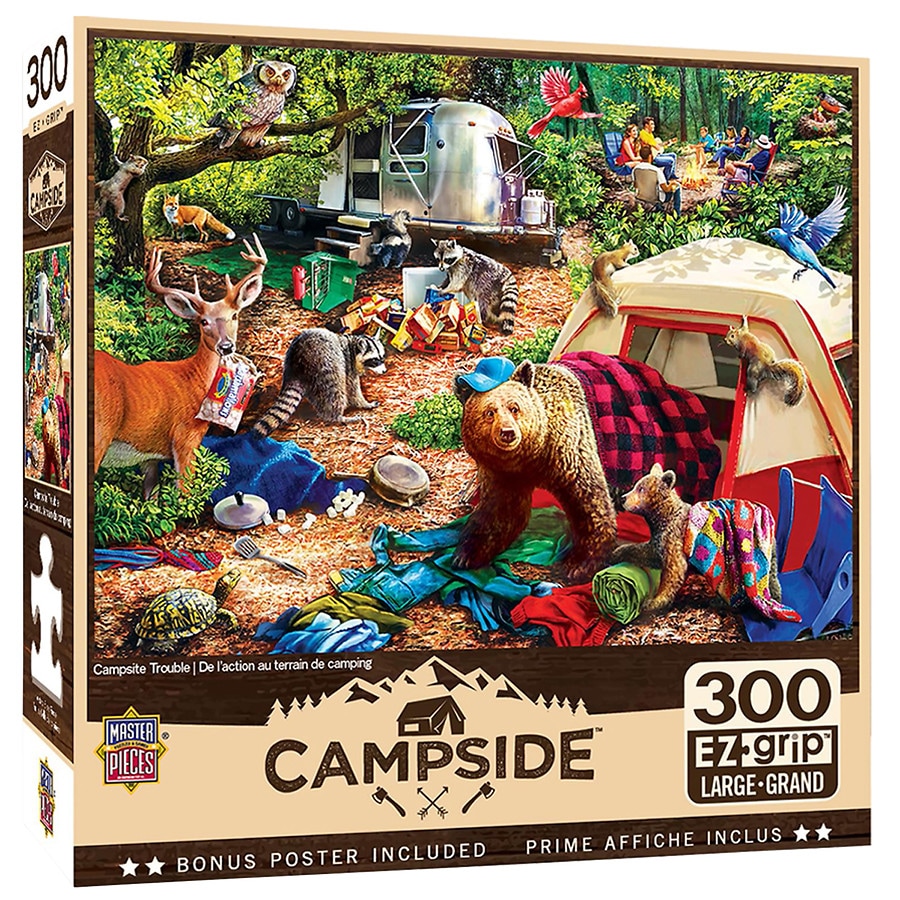 Masterpieces Puzzles Campside Trouble 300 Piece Puzzle