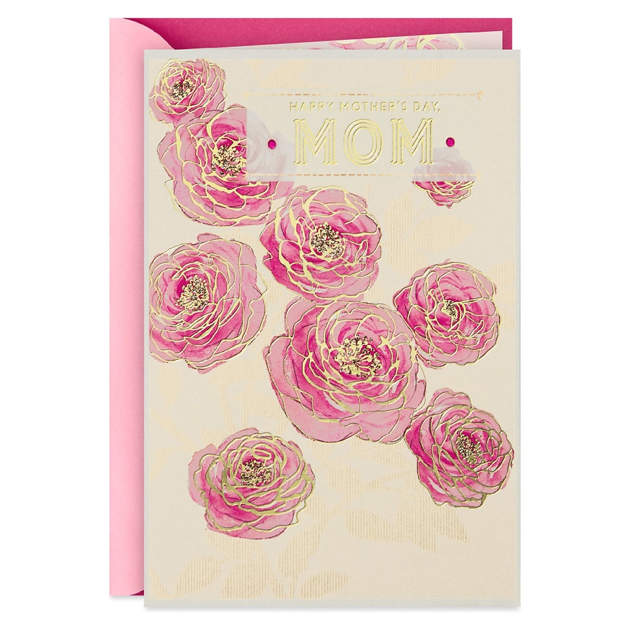 Hallmark Mother's Day Card for Mom (Love and Gratitude Pink Roses)(S54)