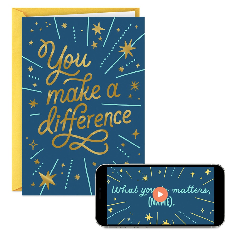 Hallmark Video Greeting Thank-You Card (You Make a Difference) (V3)