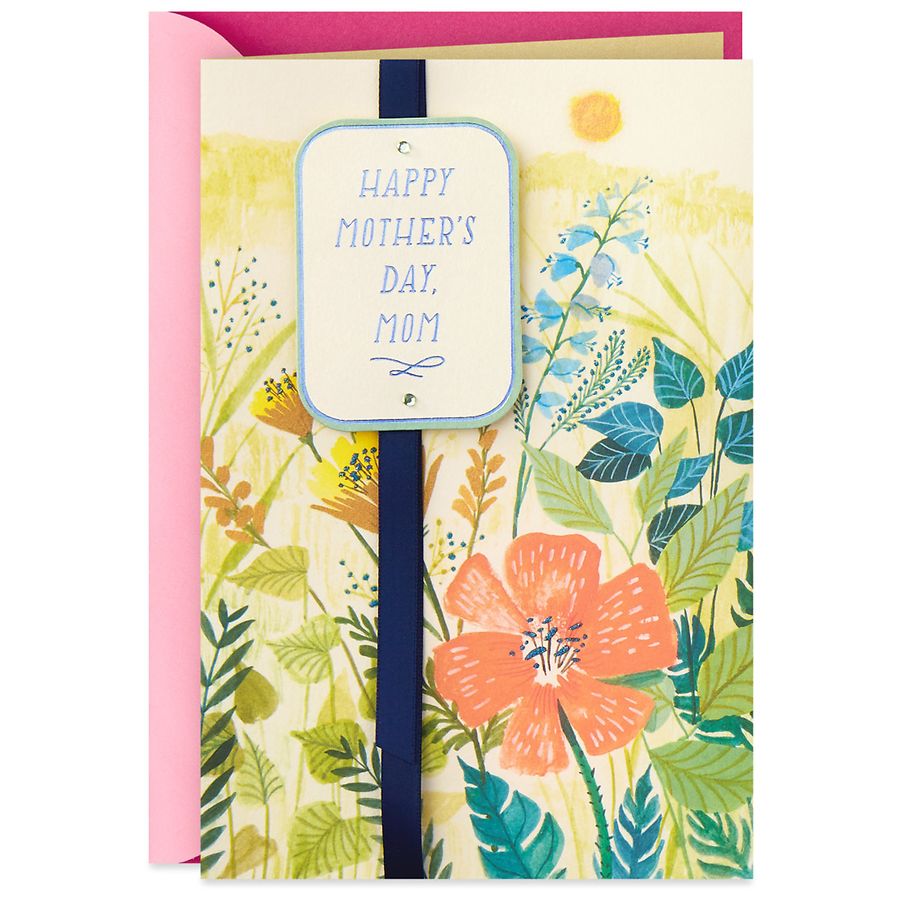 Hallmark Mother's Day Card for Mom (Field of Flowers Mother's Day Card)(F63)