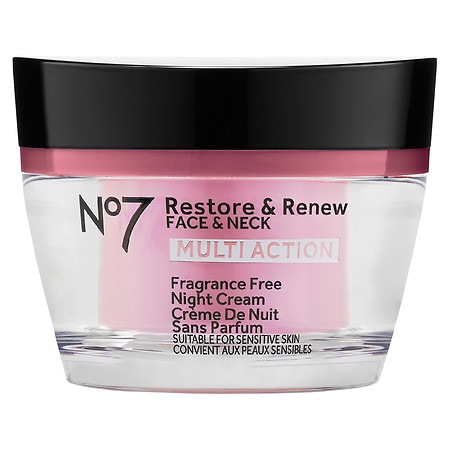No7 Restore & Renew Fragrance Free Night Cream - 1.69 fl oz