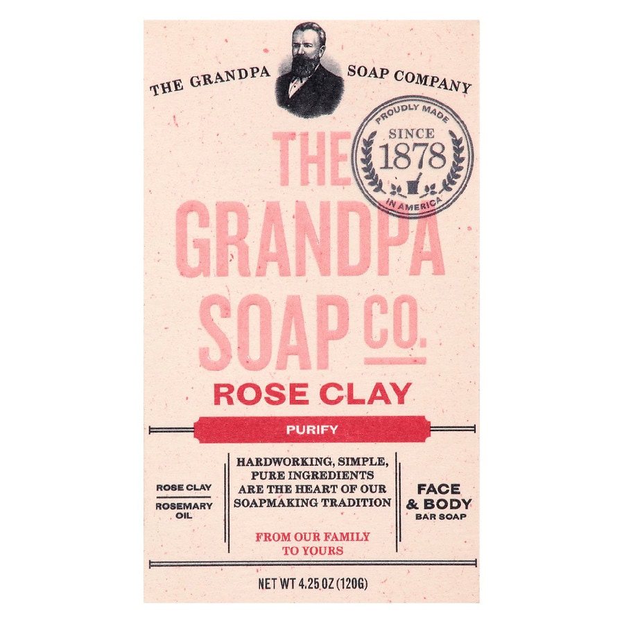 Grandpa's Rose Clay Bar Soap