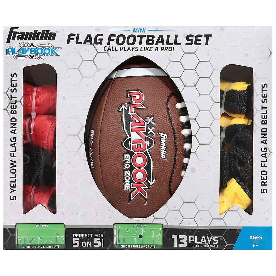 Franklin Sports 10 Player Flag Football Set with Ball