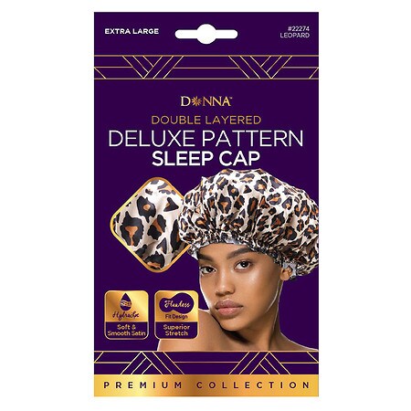 Donna Pattern Sleep Cap, Leopard