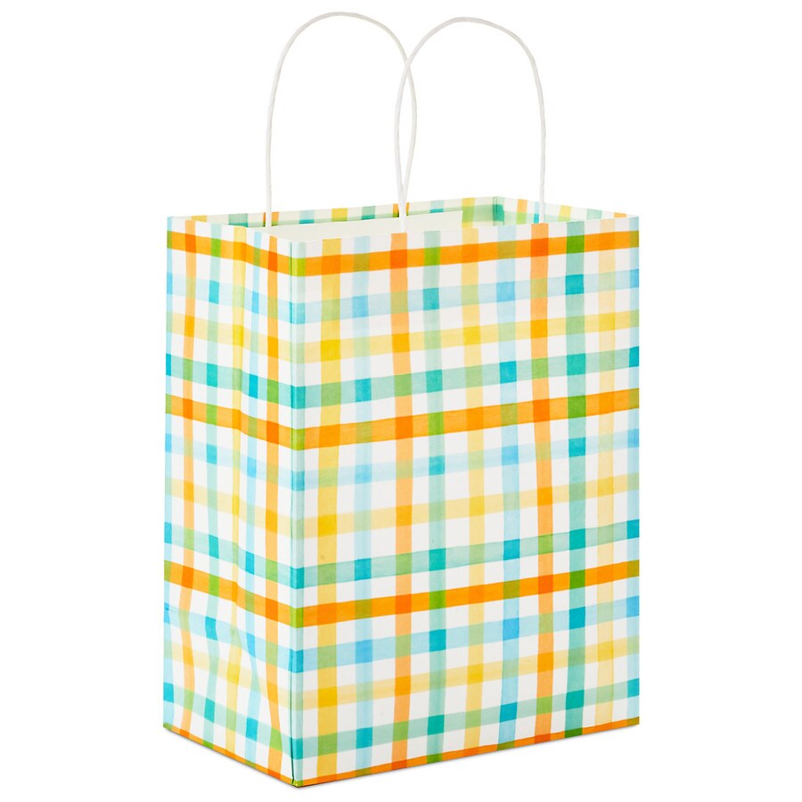 Inspirations from Hallmark Medium Easter Gift Bag, Colorful Spring Plaid