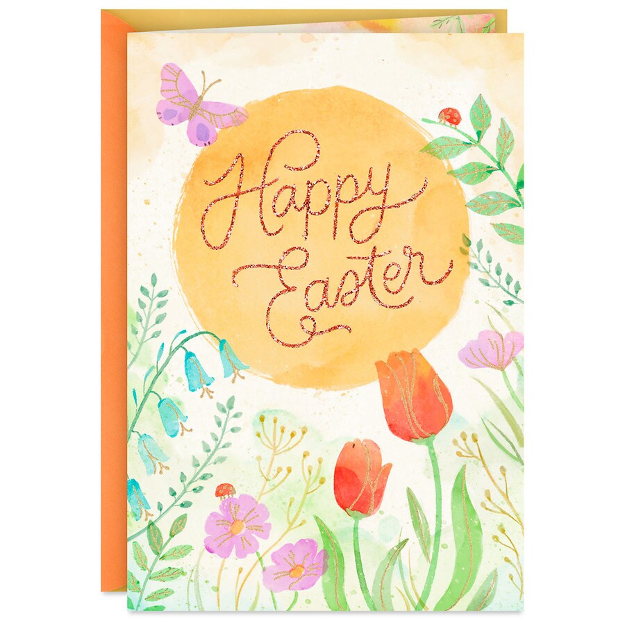 Hallmark Easter Card (Happy Easter Butterfly and Flowers) S7