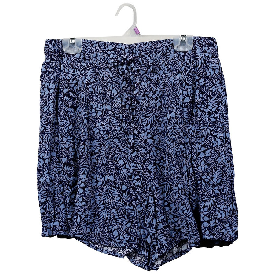 West Loop Women's Printed Shorts, Blue, Large/X-Large