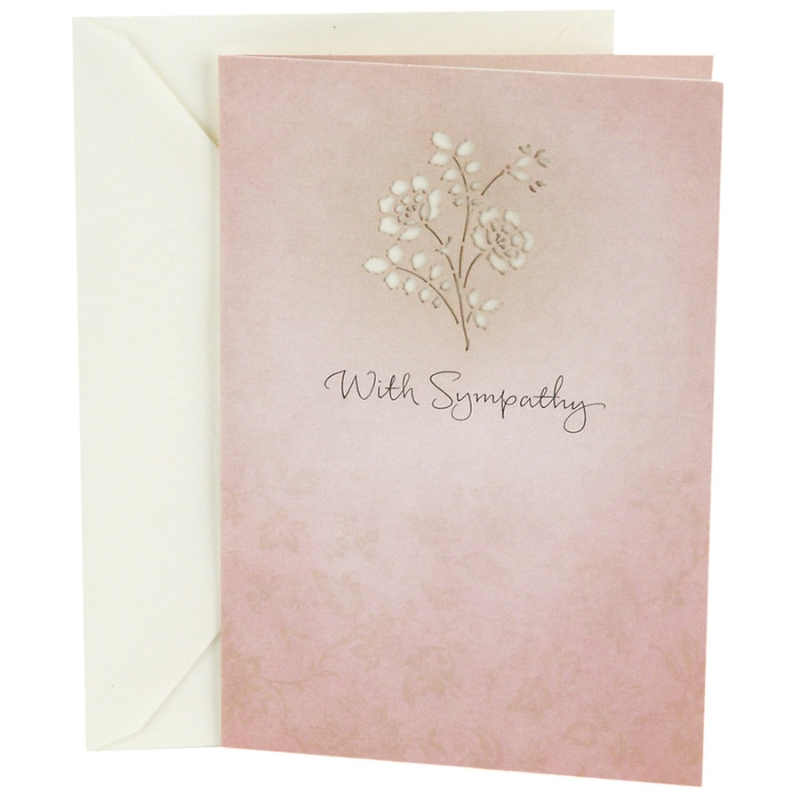 Hallmark Sympathy Greeting Card, Laser-Cut Flower