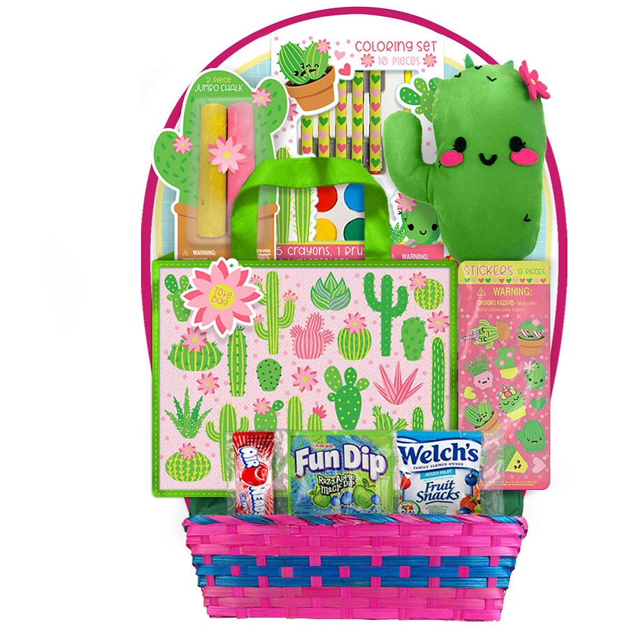 Megatoys Cactus Plush Easter Basket