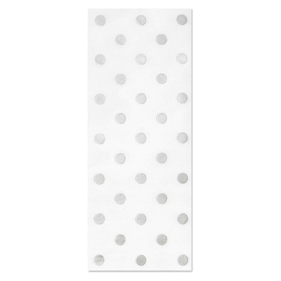Hallmark Signature Tissue Paper, Silver Polka Dots, 4 Sheets