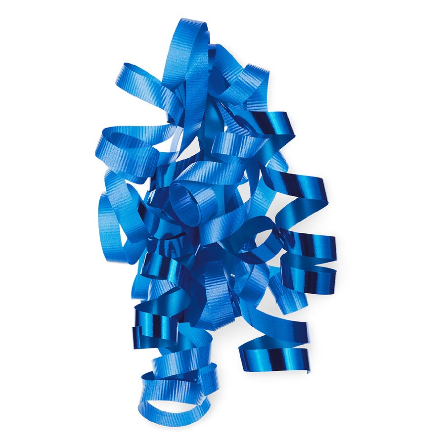 Hallmark Curly Ribbon Gift Bow, Blue/Blue Metallic