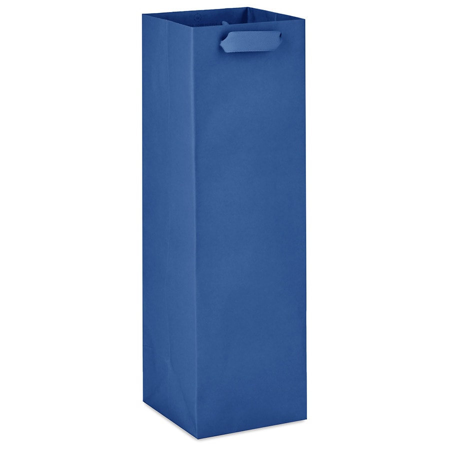 Hallmark Bottle Gift Bag, Royal Blue