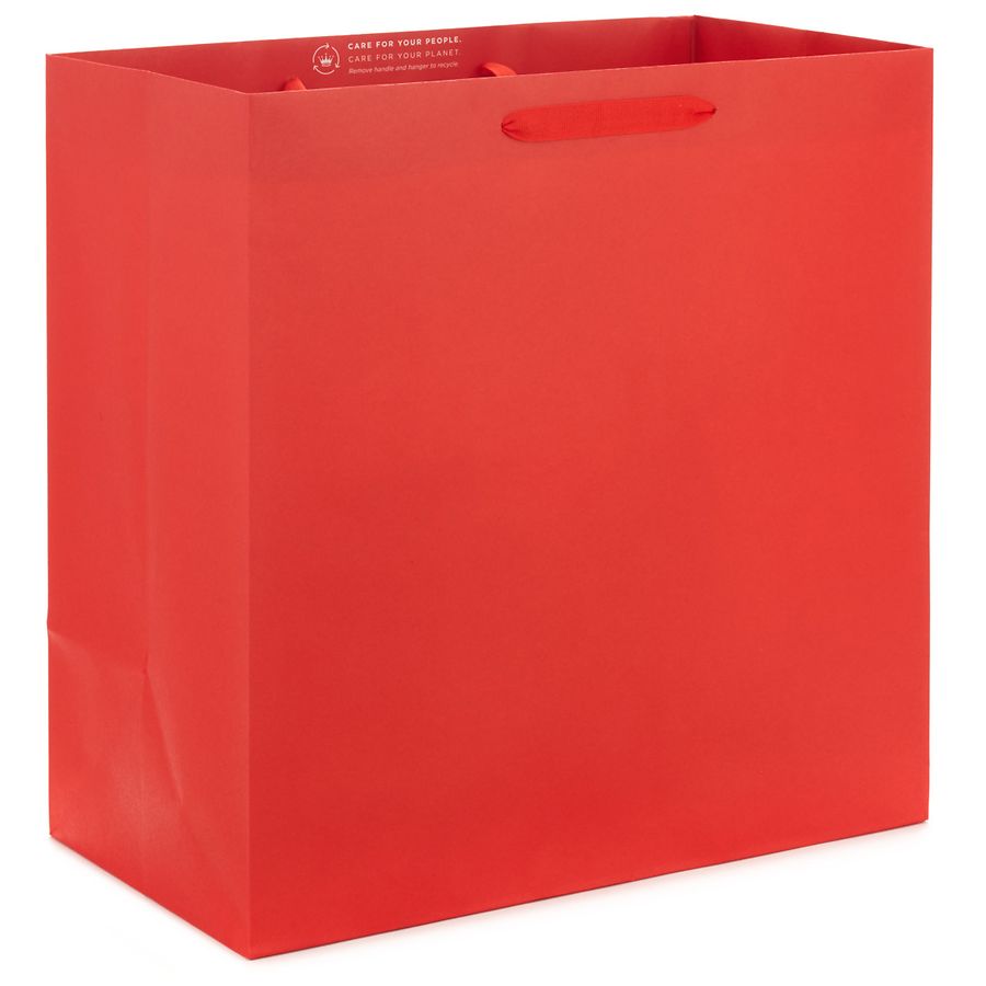 Hallmark Extra-Deep Gift Bag, Red