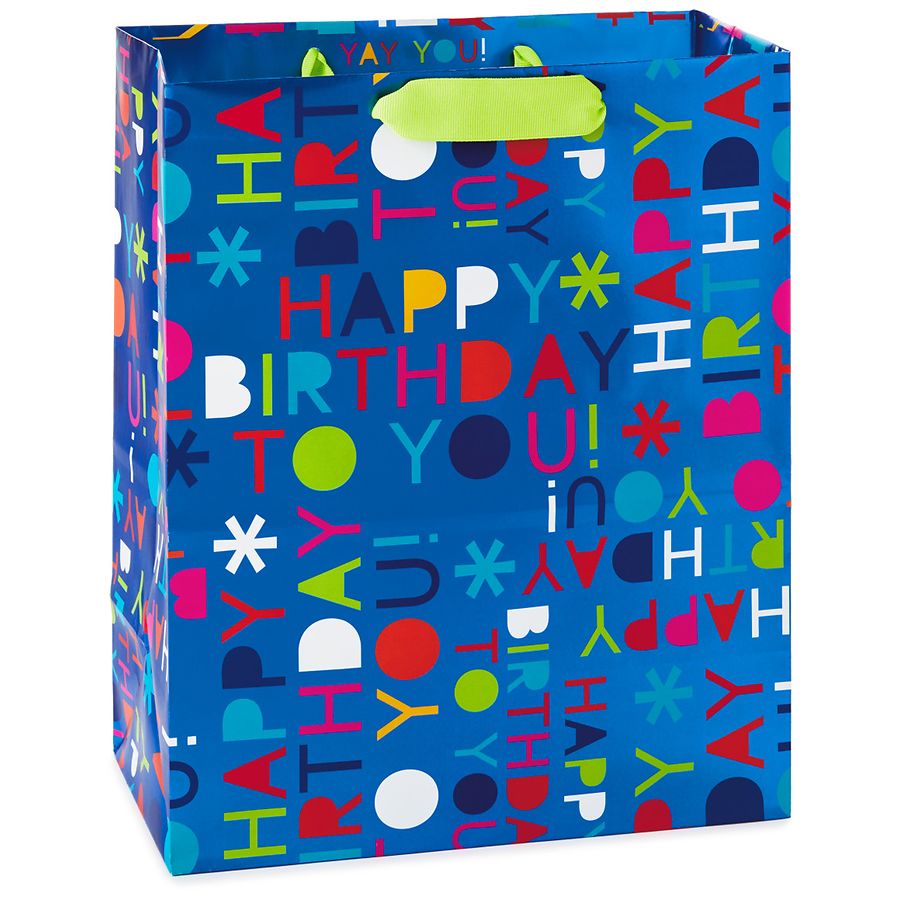 Hallmark Large Gift Bag, Blue Happy Birthday