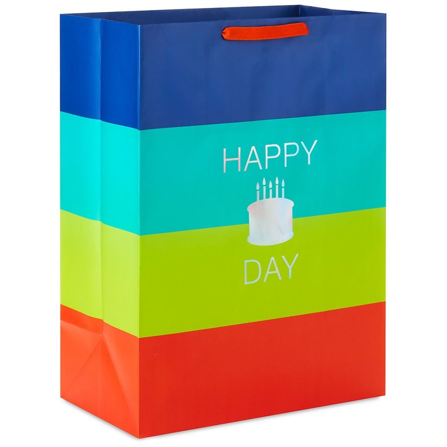 Hallmark Jumbo Gift Bag, Happy Cake Day Striped