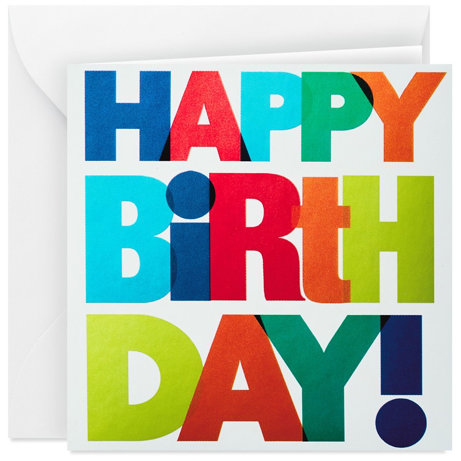 Hallmark Gift Enclosure Card, Bold Happy Birthday