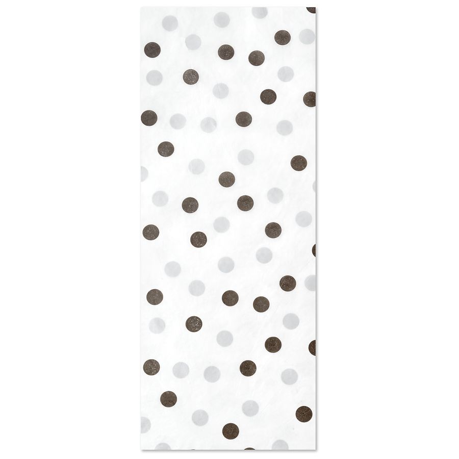 Hallmark Hallmark Tissue Paper, Black and Silver Polka Dots, 6 Sheets