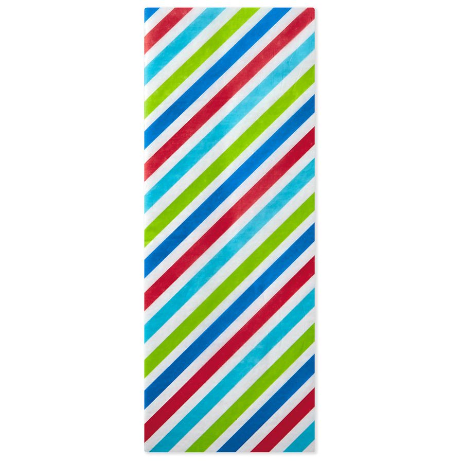 Hallmark Tissue Paper, Multicolor Stripes, 6 Sheets