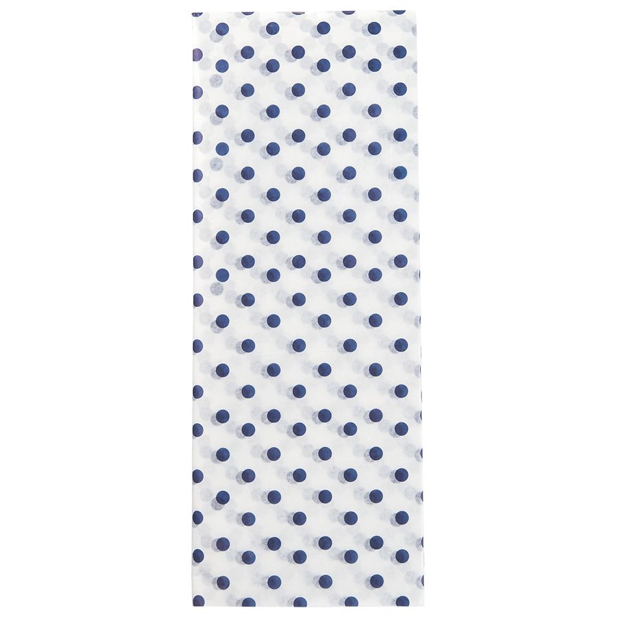 Hallmark Tissue Paper, Navy Blue Polka Dots, 6 Sheets