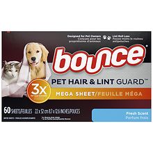bounce pet hair and lint guard unscented