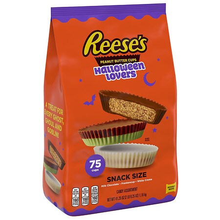 UPC 034000951864 product image for Reese's Halloween Lovers, Snack Size Cups Candy, XXL Variety Bag Milk Chocolate  | upcitemdb.com