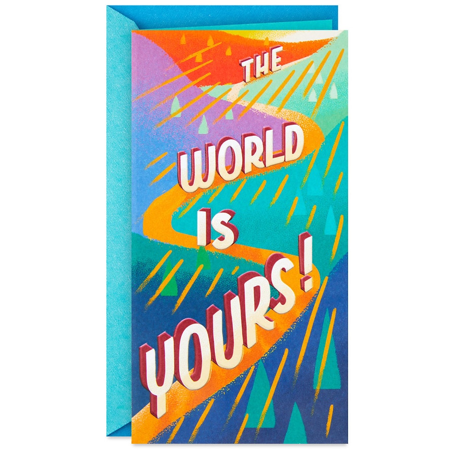 Hallmark Money Holder Graduation Card (The World Is Yours)(S1)