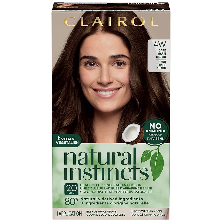 Clairol Natural Instincts Hair Color 4W Roasted Chestnut, Dark Warm Brown