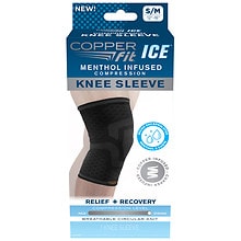 Menthol Infused Compression Knee Sleeve (S/M) by Copper Fit at the Vitamin  Shoppe