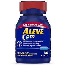 Aleve PM Pain Relief and Nighttime Sleep Aid Naproxen Sodium ...