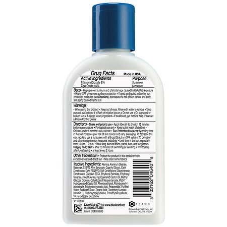 blue lizard sensitive sunscreen ingredients