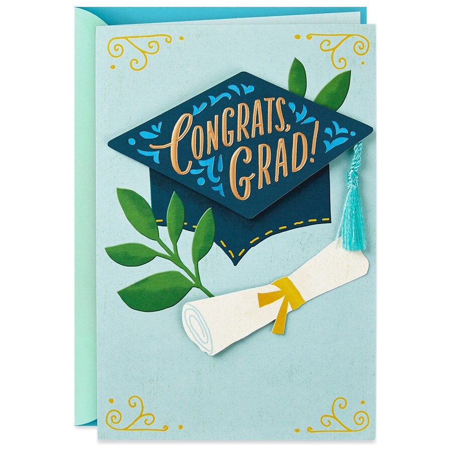 Hallmark Graduation Card, Cap and Diploma (So Much to Celebrate)